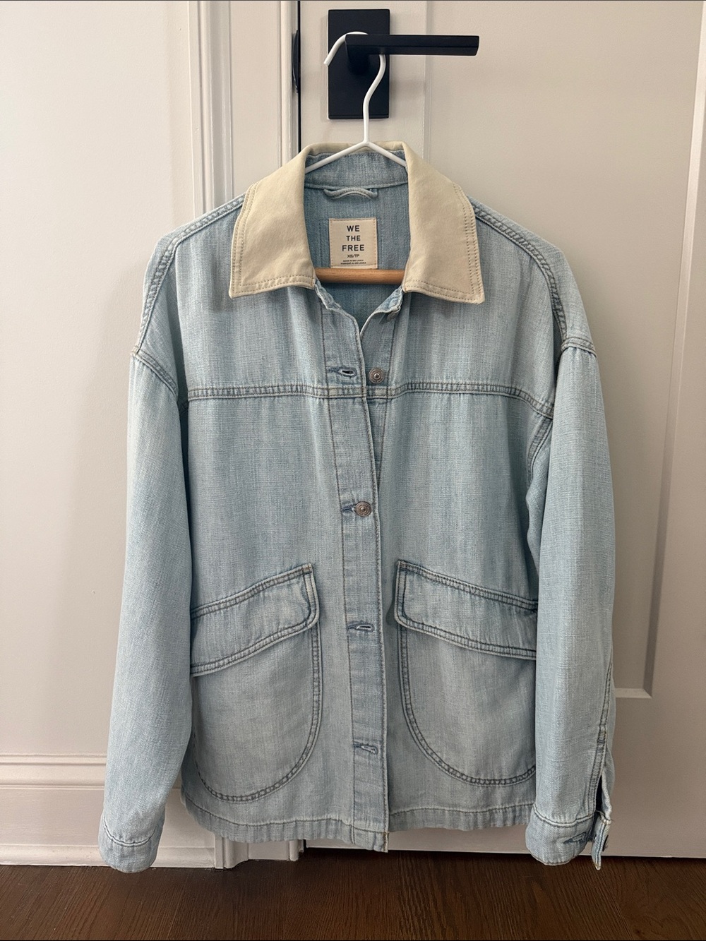 We The Free Lemon Denim Jacket in Sweet Icing, XS - Picture 2 of 6